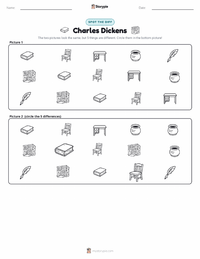 Charles Dickens printable worksheet preview