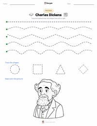 Charles Dickens printable worksheet preview