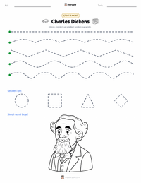 Charles Dickens yazdırılabilir çalışma sayfası önizlemesi