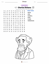 Charles Dickens printable worksheet preview
