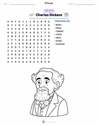 Prabaca lembar kerja cetak Charles Dickens