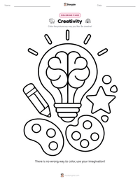 Creativity coloring page for kids