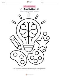Página para colorear de Creatividad para niños