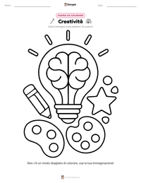 Pagina da colorare di Creatività per bambini