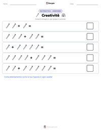 Anteprima della scheda stampabile di Creatività