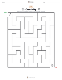 Creativity printable worksheet preview