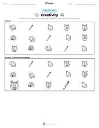 Creativity printable worksheet preview