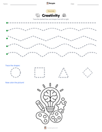 Creativity printable worksheet preview