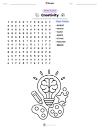 Creativity printable worksheet preview