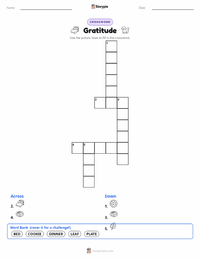 Gratitude printable worksheet preview
