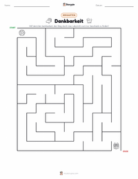 Dankbarkeit druckbare Arbeitsblatt Vorschau