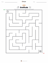 Gratitude printable worksheet preview
