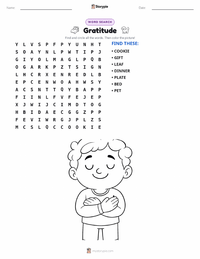 Gratitude printable worksheet preview