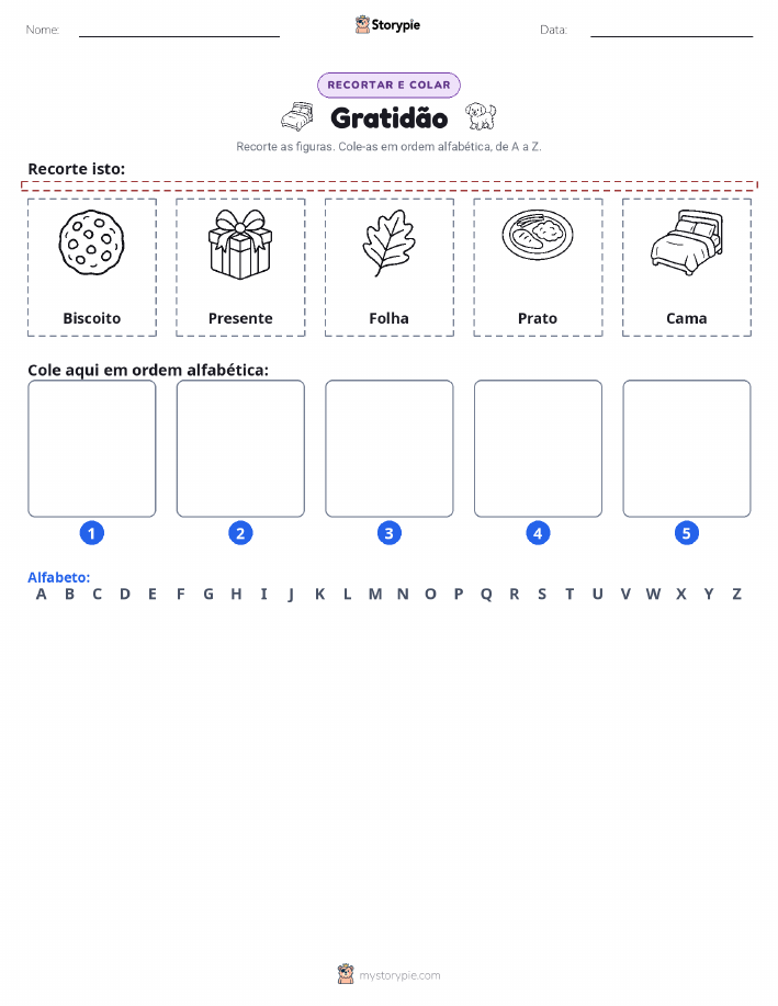 Recortar & Colar Alfabeto