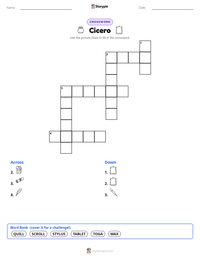 Cicero printable worksheet preview