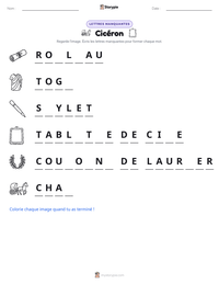 Aperçu de la feuille de travail imprimable Cicéron