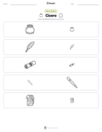Cicero printable worksheet preview