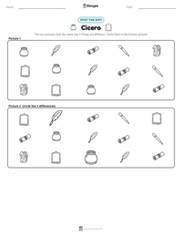 Cicero printable worksheet preview
