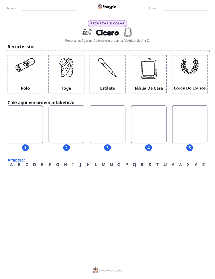 Recortar & Colar Alfabeto