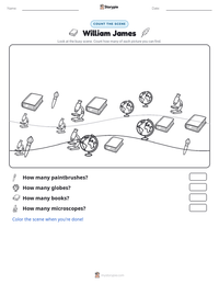 William James printable worksheet preview