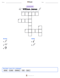 William James printable worksheet preview