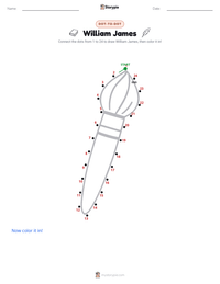 William James printable worksheet preview