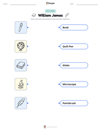 William James printable worksheet preview