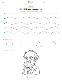 William James printable worksheet preview