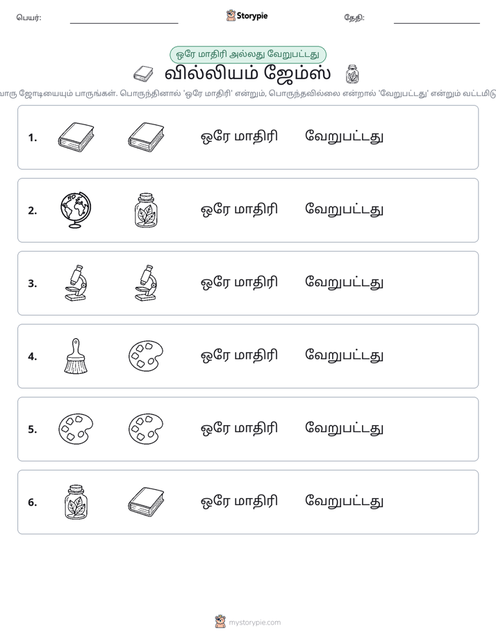 அதே அல்லது மாறுபட்டது