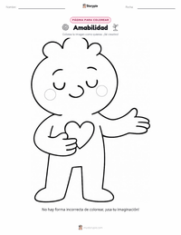 Página para colorear de Amabilidad para niños