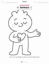 Pagina da colorare di Gentilezza per bambini