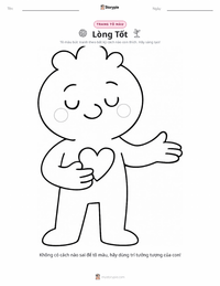 Trang tô màu Lòng tốt cho trẻ em