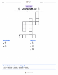 Vriendelijkheid afdrukbare werkblad voorbeeld