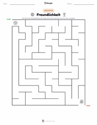 Freundlichkeit druckbare Arbeitsblatt Vorschau
