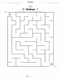 Kindness printable worksheet preview