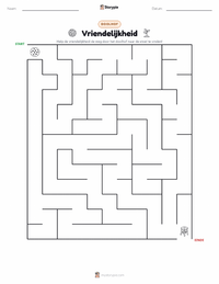 Vriendelijkheid afdrukbare werkblad voorbeeld
