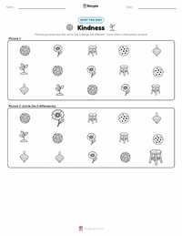 Kindness printable worksheet preview