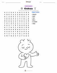 Kindness printable worksheet preview
