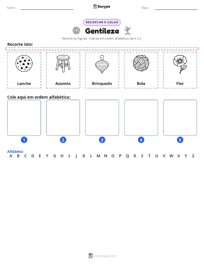Recortar & Colar Alfabeto
