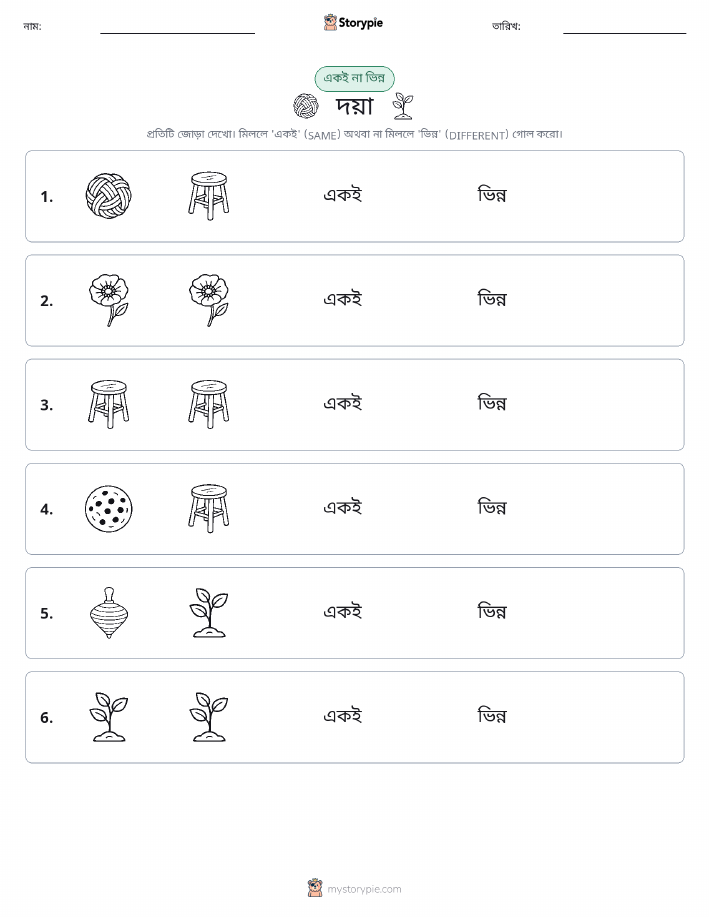 একই বা ভিন্ন