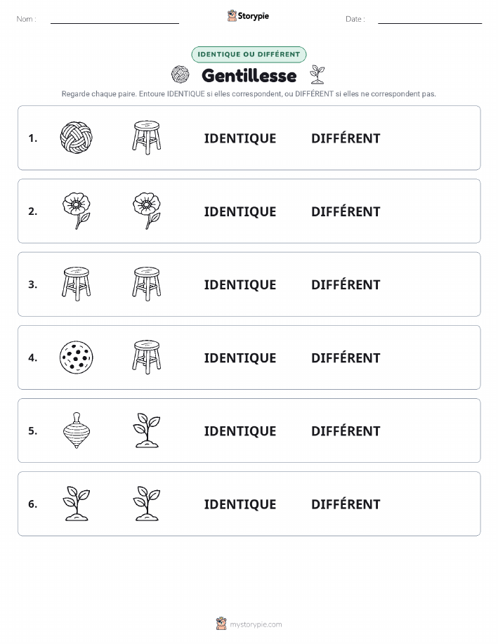 Identique ou Différent
