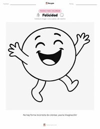 Página para colorear de Felicidad para niños