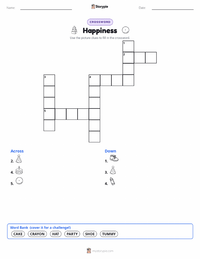 Happiness printable worksheet preview