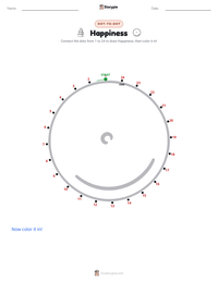 Happiness printable worksheet preview