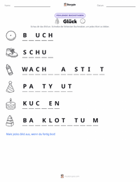 Glück druckbare Arbeitsblatt Vorschau