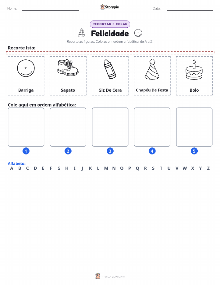 Recortar & Colar Alfabeto