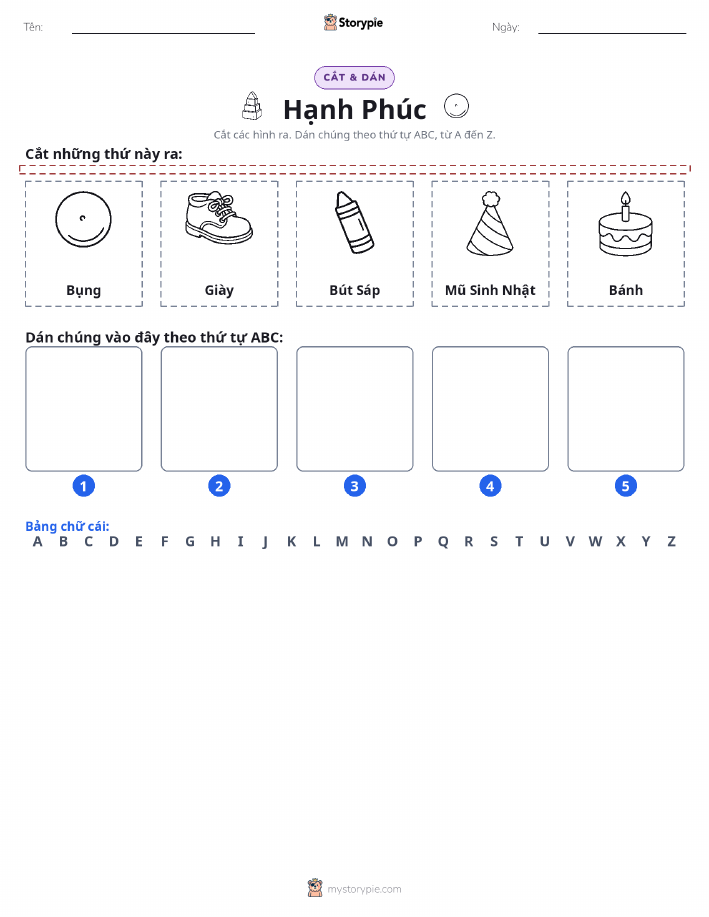 Cắt & Dán Chữ Cái