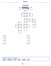Bathing printable worksheet preview