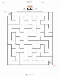 Baden afdrukbare werkblad voorbeeld