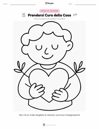 Pagina da colorare di Prendersi Cura delle Cose per bambini